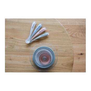 Комплект от 4 бр. силиконови бебешки лъжици Beaba, Eucalyptus