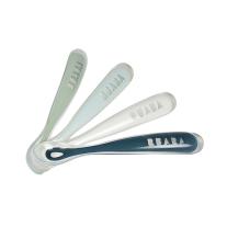 Комплект от 4 бр. силиконови бебешки лъжици Beaba, Storm