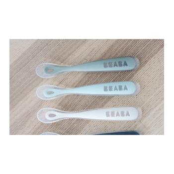 Комплект от 4 бр. силиконови бебешки лъжици Beaba, Storm