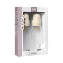 Комплект РР бебешки бутилки с аксесоари Bibs - Ivory, каучук, 270 ml, 2 броя