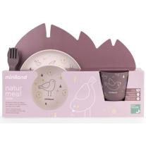 Комплект за хранене 5 части Miniland - Eco Friendly, Птичка