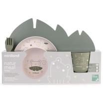 Комплект за хранене 5 части Miniland - Eco Friendly, Жабка