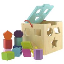 Комплект за обучение Монтесори 4 в 1, в дървена кутия Tooky Toy