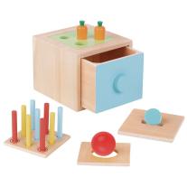Комплект за обучение Монтесори 4 в 1, в дървена кутия Tooky Toy
