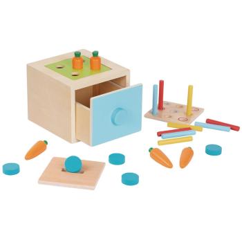 Комплект за обучение Монтесори 4 в 1, в дървена кутия Tooky Toy