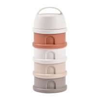 Контейнери за сухо мляко и снакс от 4 части BEABA, Cotton/Terracotta