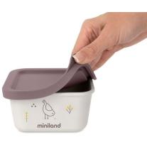 Контейнери за храна Miniland - Eco Friendly, 2 х 400 ml, Птичка