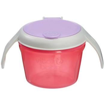 Купа за хранене без разсипване Vital Baby - 200 ml, червена