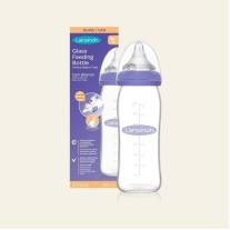 Стъклено бебешко шише за хранене Lansinoh™ NaturalWave 240 мл.
