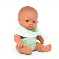 Miniland Кукла момченце 21см със зелен гащеризон
