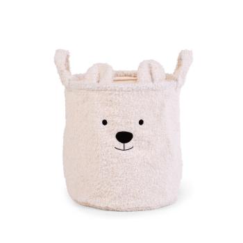 Кош за съхранение 25x20x20 см CHILDHOME TEDDY бял