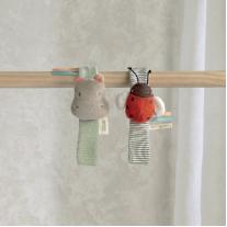 Комплект 2 броя играчки гривни дрънкалки Mamas & Papas Babyplay Hippo and Ladybird