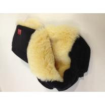 Маншон за детска количка с овча вълна Kaiser Big Double, Black