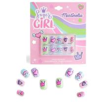 Козметичен комплект, Martinelia, Super Girl, Изкуствени нокти, 10 броя