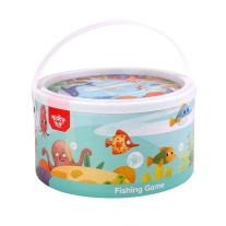 Tooky Toy Дървен риболов Голям с три въдички