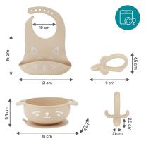 Babymoov Комплект от силикон FIRST'ISY лигавник, купичка с вакуум и лъжичка