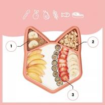 Babymoov Силиконова чиния с разделения Eats' ISY лисица