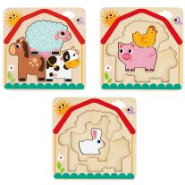 Многослоен пъзел Tooky Toy, Ферма