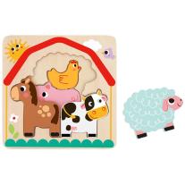 Многослоен пъзел Tooky Toy, Ферма
