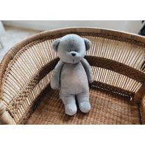 Приятелче за спокоен сън с нощна лампа и успокояващи звуци MOONIE Мечо Silver