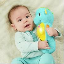 Музикална играчка със светещо коремче Fisher Price, Морско конче