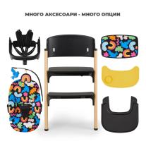 Столче за хранене KinderKraft LIVY+ шезлонг CALMEE, Happy Shapes