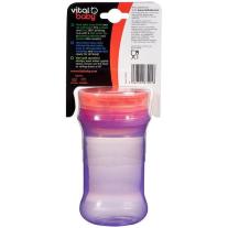 Неразливаща се чаша с мек силиконов ръб Vital Baby - 360°, 280 ml, лилава