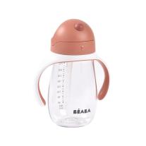 Неразливаща се чашка със сламка Beaba, 300 мл, Terracotta