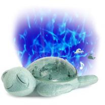 Нощна лампа-проектор с мелодии и подводни прожекции Cloud B - Tranquil Turtle, Green