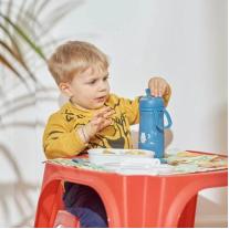 Детски термос със сламка Nuvita 350 мл, English Rose