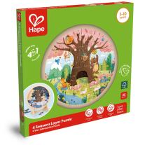 Образователен детски дървен пъзел Hape, Сезони