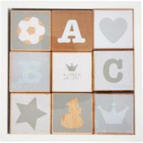 Образователни дървени кубчета BamBam, ABC