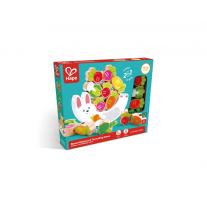 Образователна дървена играчка за баланс и нанизване Hape, Зайче