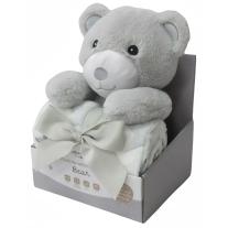 Одеяло с играчка Freeon Free2Play - Мече, 90 x 75 cm