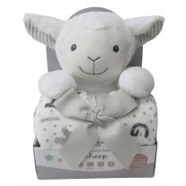 Одеяло с играчка Freeon Free2Play - Овца, 90 x 75 cm