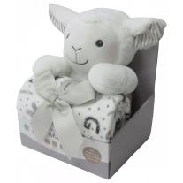 Одеяло с играчка Freeon Free2Play - Овца, 90 x 75 cm