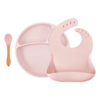 MinikOiOi BLW Set II бебешки силиконов комплект за хранене - Pinky Pink