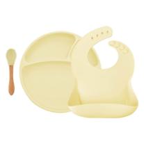 MinikOiOi BLW Set II бебешки силиконов комплект за хранене - Mellow Yellow