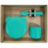 MinikOiOi BLW Set I бебешки силиконов комплект за хранене - Aqua Green
