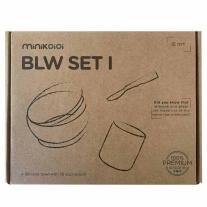 MinikOiOi BLW Set I бебешки силиконов комплект за хранене - Deep Blue