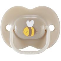 Ортодонтични залъгалки Tommee Tippee ANY TIME 18-36м, кафяво и бежово с декор Пчела, в кутия за стерилизиране