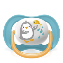 Oртодонтични залъгалки Philips AVENT Ultra Air Animals 6-18м с декорация Пингвин и Костенурка
