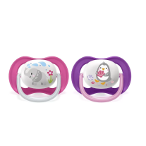 Oртодонтични залъгалки Philips AVENT Ultra Air Animals 6-18м с декорация Слон и Пинагвин