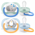 Oртодонтични залъгалки Philips AVENT Ultra Air Animals 0-6м с декорация Слон и Пингвин