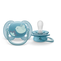 Ортодонтични залъгалки Philips AVENT Ultra Soft 6-18м сини с декорация Пиле и Перо