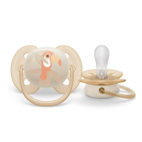 Ортодонтични залъгалки Philips AVENT Ultra Soft 0-6м с декорация Тукан и Листа