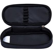 Овален ученически несесер Astra FC Barcelona - Черен, 1 цип