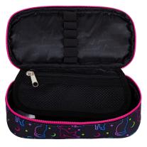 Овален ученически несесер Astra Head - Котки в тъмното, 1 цип