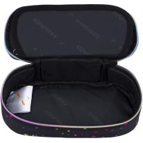 Овален ученически несесер Astra Head - Златен ефект коте, 1 цип