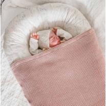 Памучно одеяло Cotton Hug - Органик, 80 х 100 cm, Роза